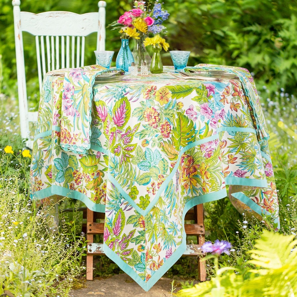 April Cornell Tropical Tablecloth 36x36 NWT